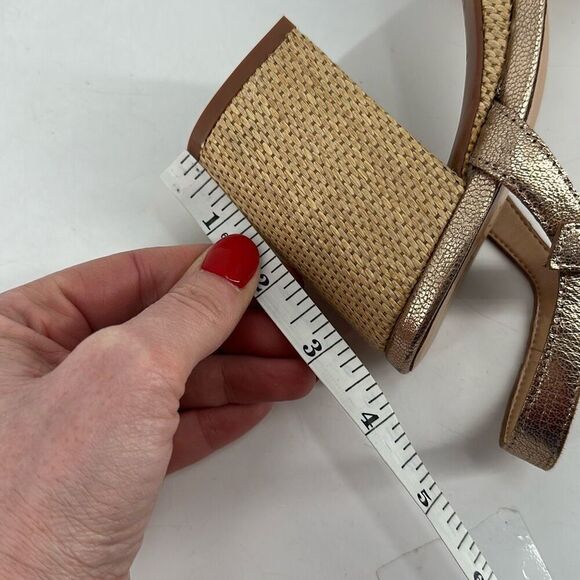 Naturalizer Women's Pandora Braided Ankle Strap Platform Heels Soft Gold Size 8 - Picture 10 of 12